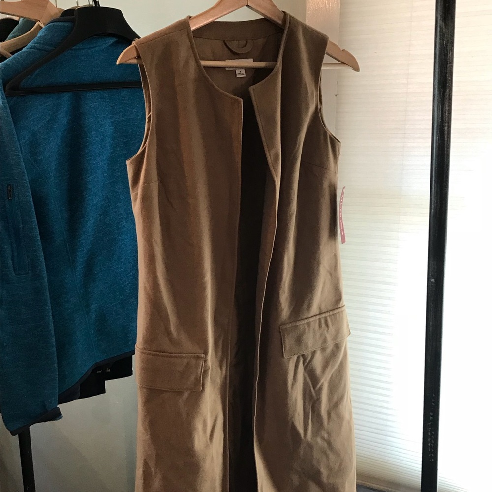 Merona Duster Vest- Light Camel Color